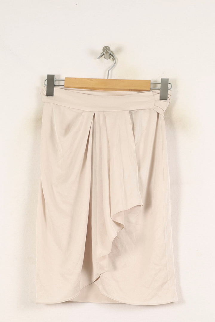 Jupe Drapée Beige - Taille S/36 de la marque IRO | PARAD66184 - Vendu par Paradigme - Image 2