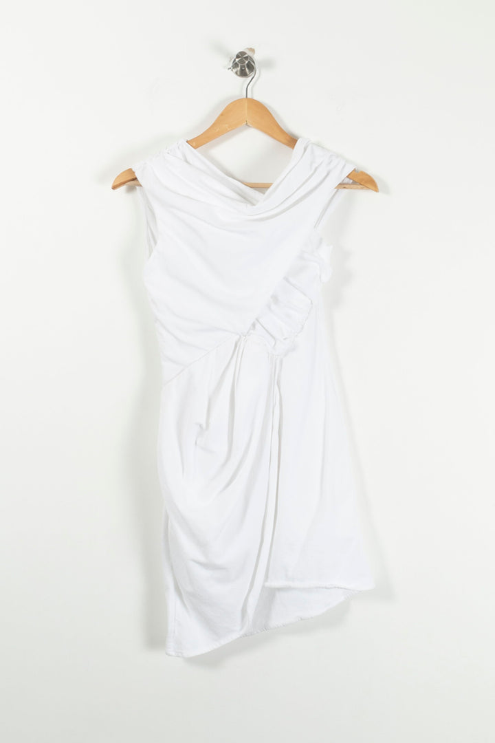 Robe Asymétrique Blanche - Taille S/36 de la marque IRO | PARAD66189 - Vendu par Paradigme - Image 2
