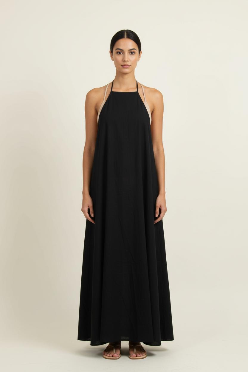 Robe Longue Noire - Taille S/36 de la marque Humanoid | PARAD66190 - Vendu par Paradigme - Image 1