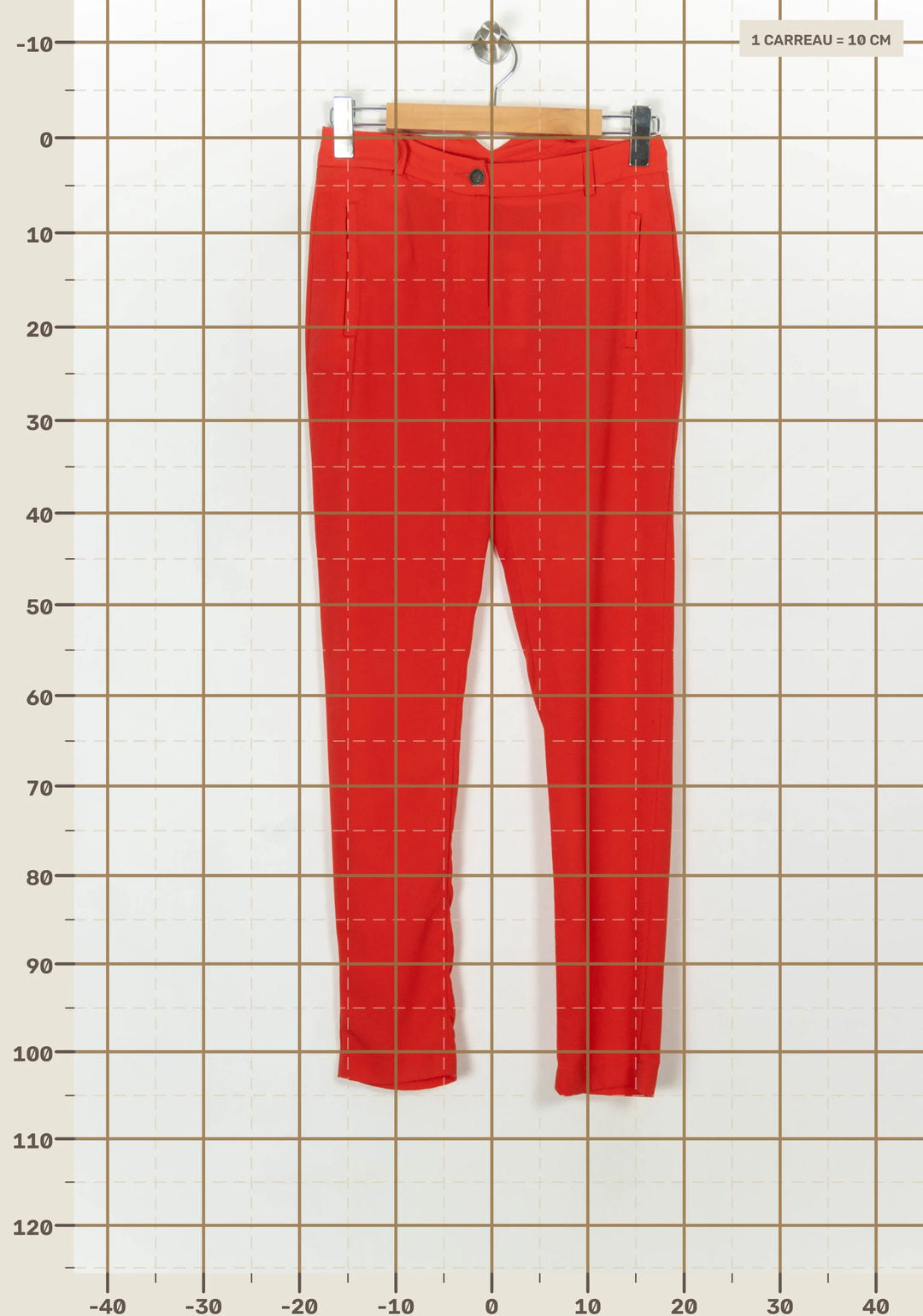 Pantalon Rouge - Taille XS/34 de la marque IKKS | PARAD66203 - Vendu par Paradigme - Image 4
