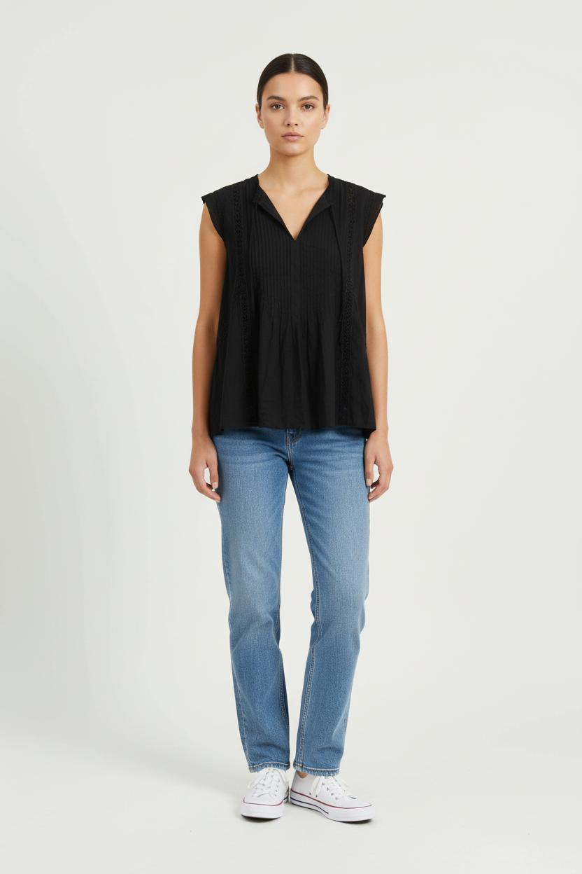 Blouse Noire - Taille M/38 de la marque ZAPA | PARAD66209 - Vendu par Paradigme - Image 1