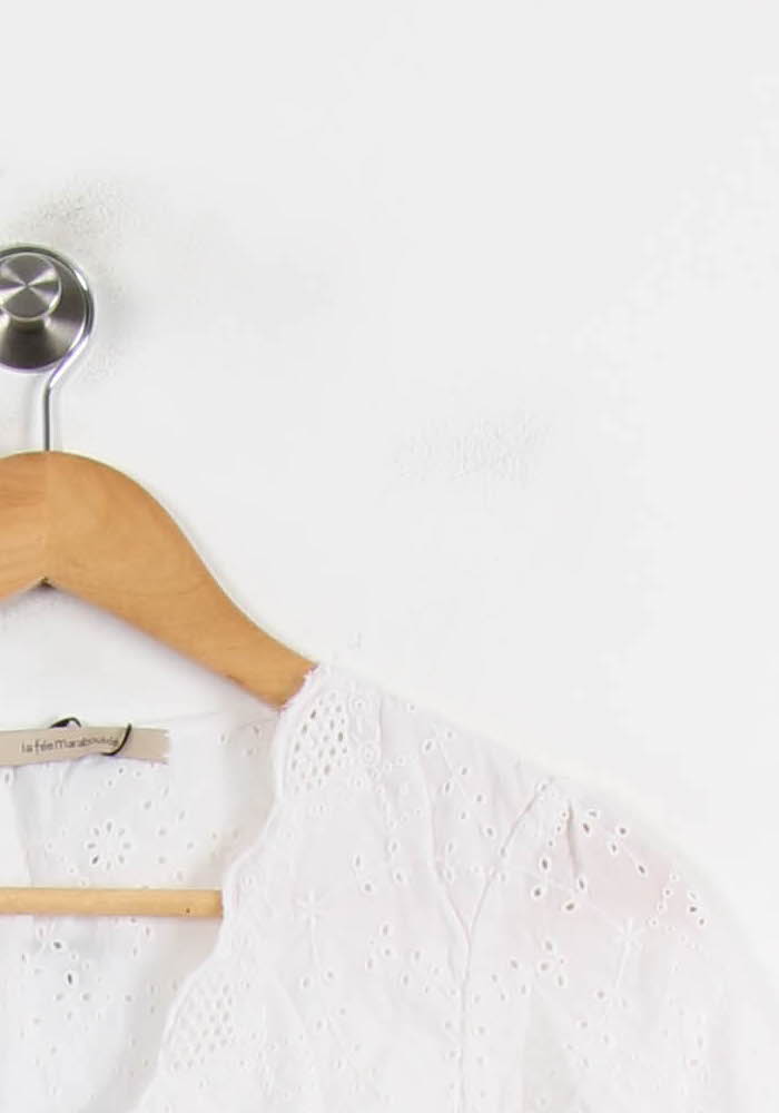 Blouse Blanche - Taille S/36 de la marque La Fée Maraboutée | PARAD66210 - Vendu par Paradigme - Image 3