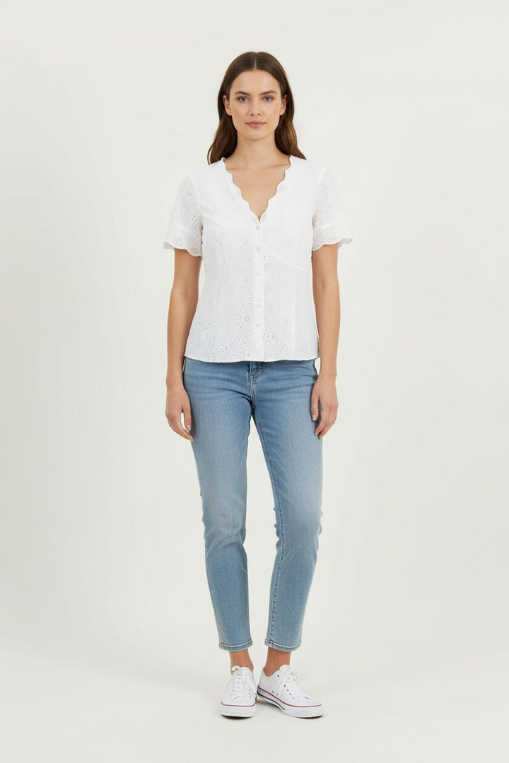 Blouse Blanche - Taille S/36 de la marque La Fée Maraboutée | PARAD66210 - Vendu par Paradigme - Image 1