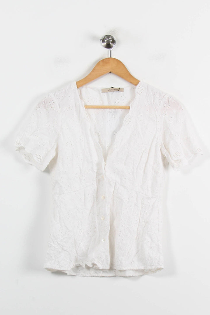 Blouse Blanche - Taille S/36 de la marque La Fée Maraboutée | PARAD66210 - Vendu par Paradigme - Image 2
