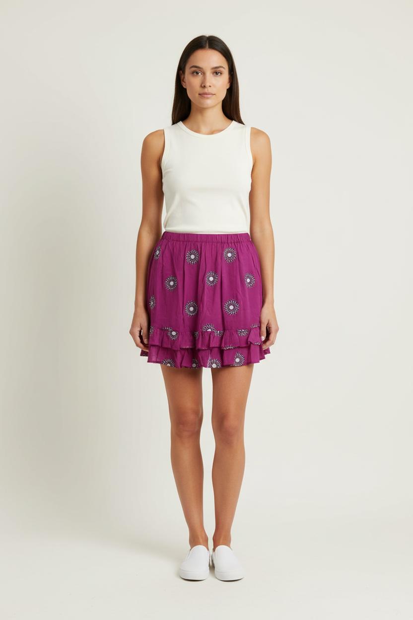 Jupe Courte Violette - Taille S/36 de la marque Vanessa Bruno | PARAD66222 - Vendu par Paradigme - Image 1