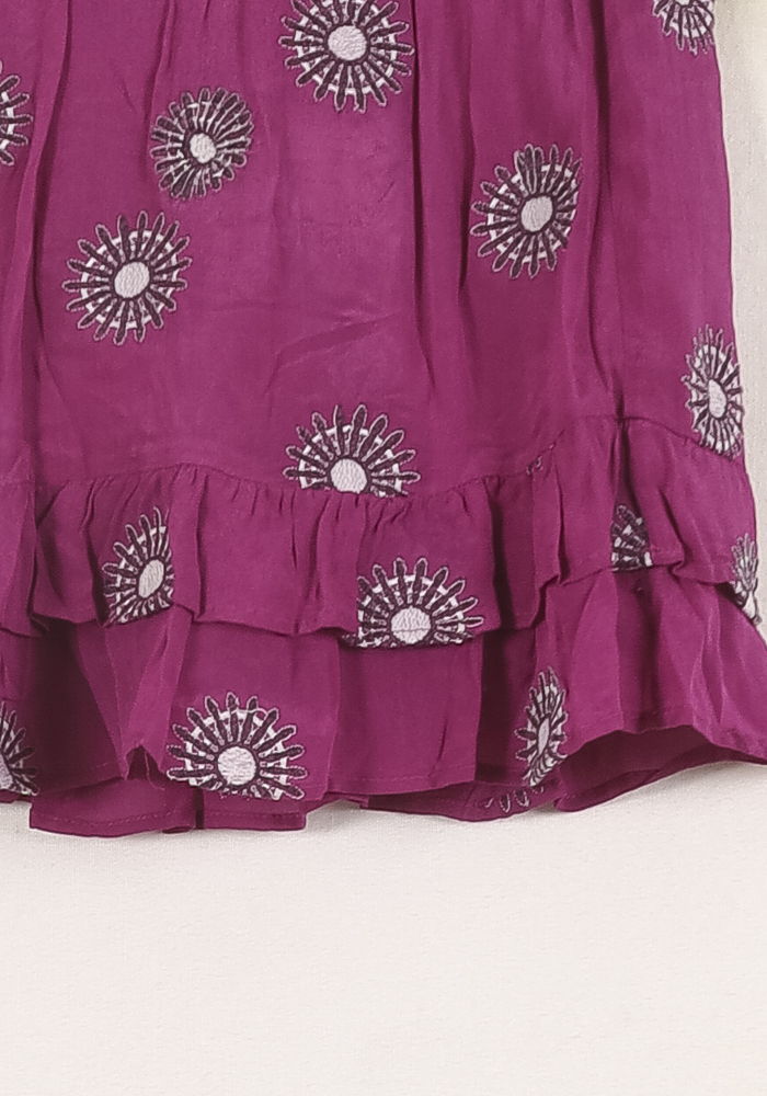 Jupe Volantée Violette - Taille S/36 de la marque Vanessa Bruno - Athé | PARAD66232 - Vendu par Paradigme - Image 3