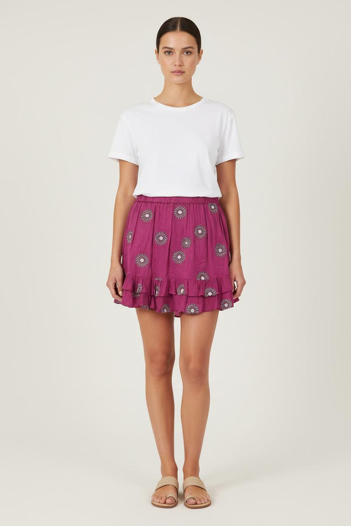 Jupe Volantée Violette - Taille S/36 de la marque Vanessa Bruno - Athé | PARAD66232 - Vendu par Paradigme - Image 1