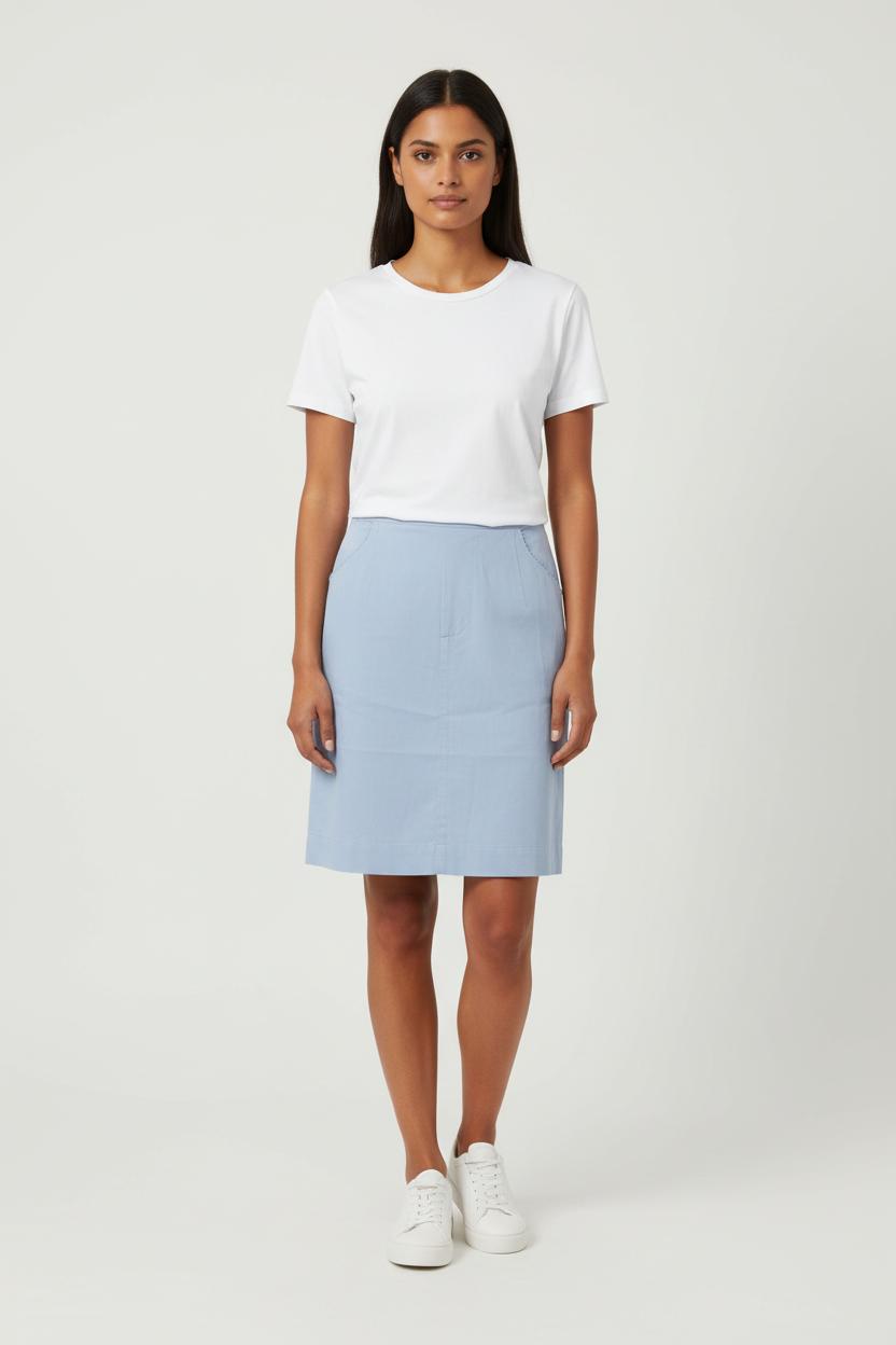 Jupe Droite Bleue - Taille L/40 de la marque Grace & Mila | PARAD66239 - Vendu par Paradigme - Image 1