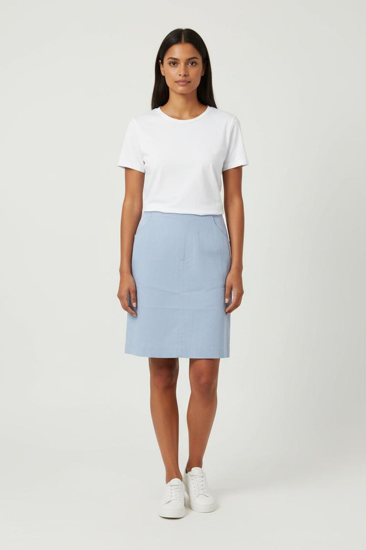 Jupe Droite Bleue - Taille L/40 de la marque Grace & Mila | PARAD66239 - Vendu par Paradigme - Image 1