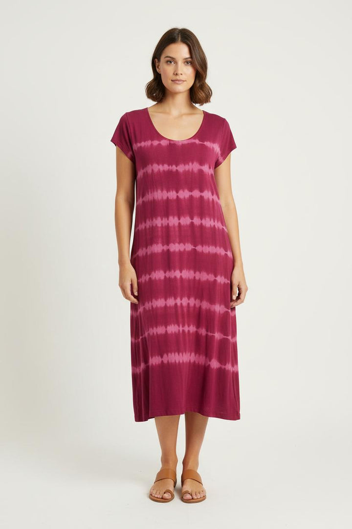 Robe Tie and Dye Bordeaux et Rose - Taille S/36 de la marque Gerard Darel | PARAD66247 - Vendu par Paradigme - Image 1