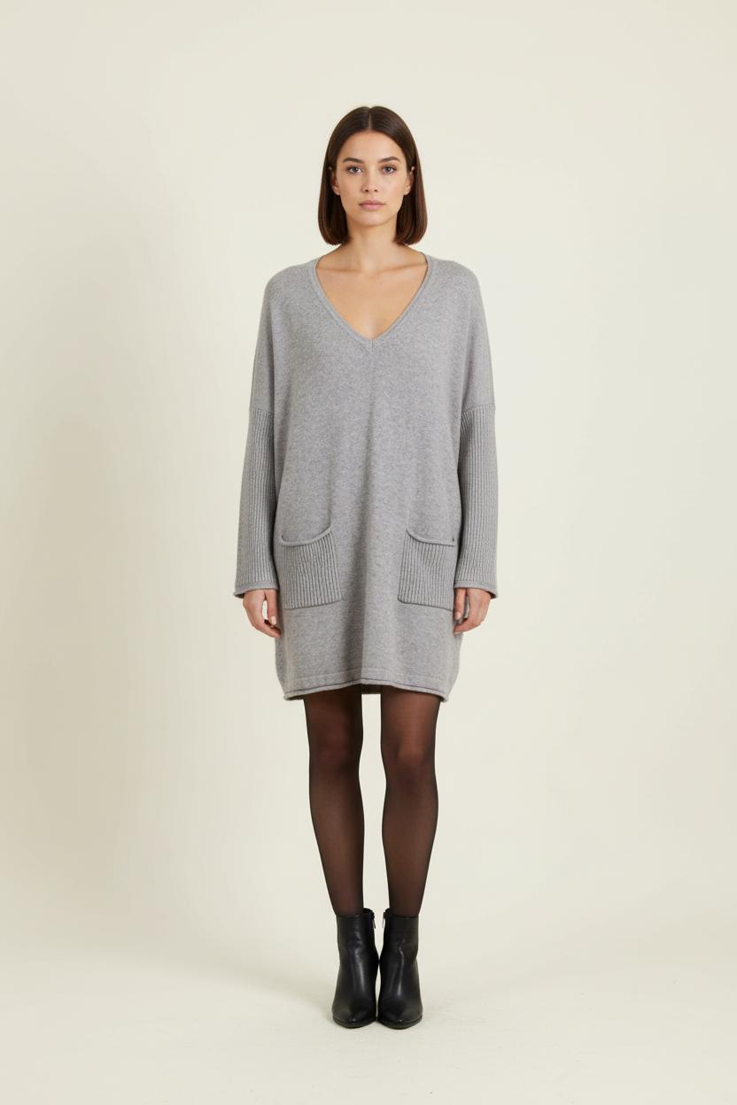 Robe Pull Grise - Taille M/38 de la marque Suncoo | PARAD66253 - Vendu par Paradigme - Image 1