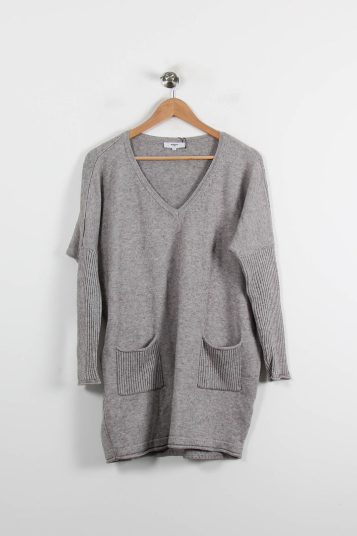 Robe Pull Grise - Taille M/38 de la marque Suncoo | PARAD66253 - Vendu par Paradigme - Image 2