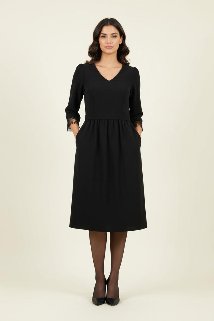 Robe Mi-Longue Noire - Taille S/36 de la marque Suncoo | PARAD66260 - Vendu par Paradigme - Image 1