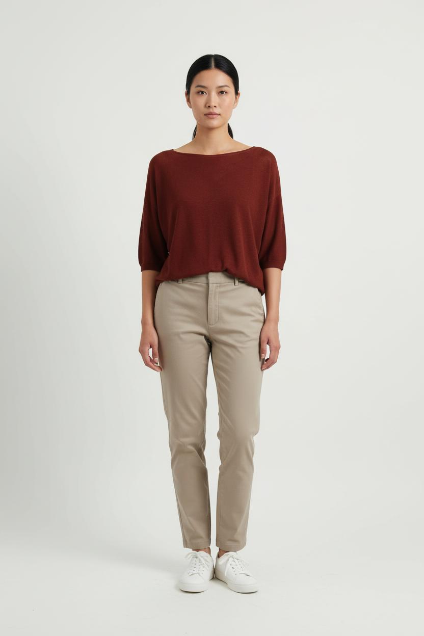 Pull Col Bateau Marron - Taille M/38 de la marque Maison Montagut | PARAD66266 - Vendu par Paradigme - Image 1