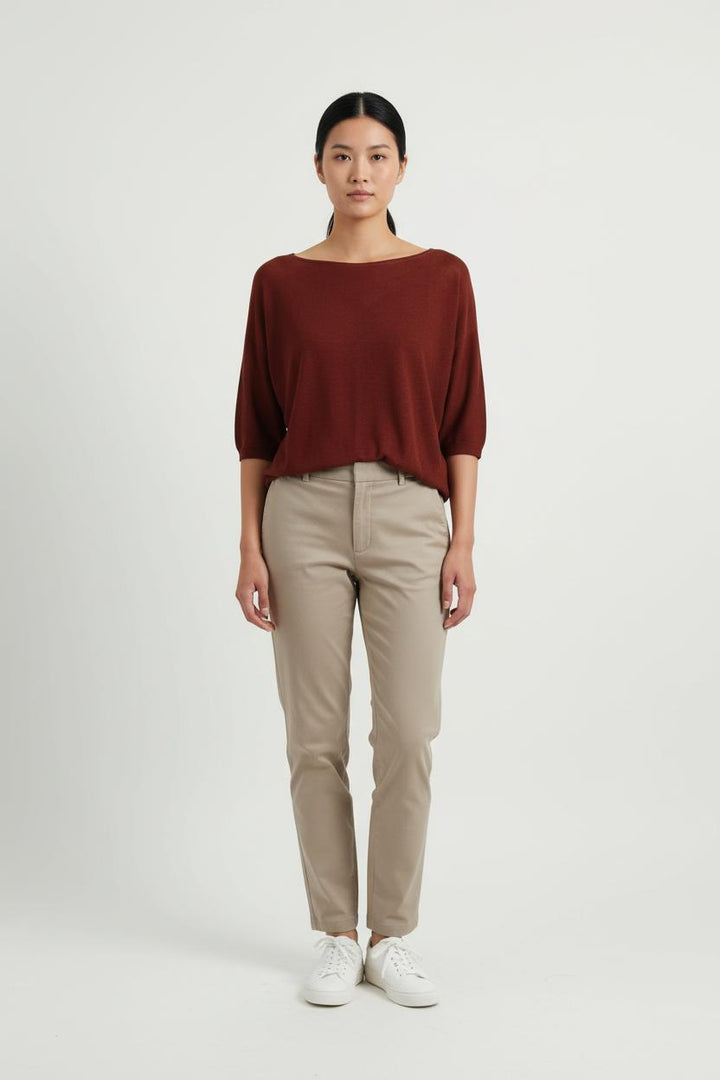 Pull Col Bateau Marron - Taille M/38 de la marque Maison Montagut | PARAD66266 - Vendu par Paradigme - Image 1