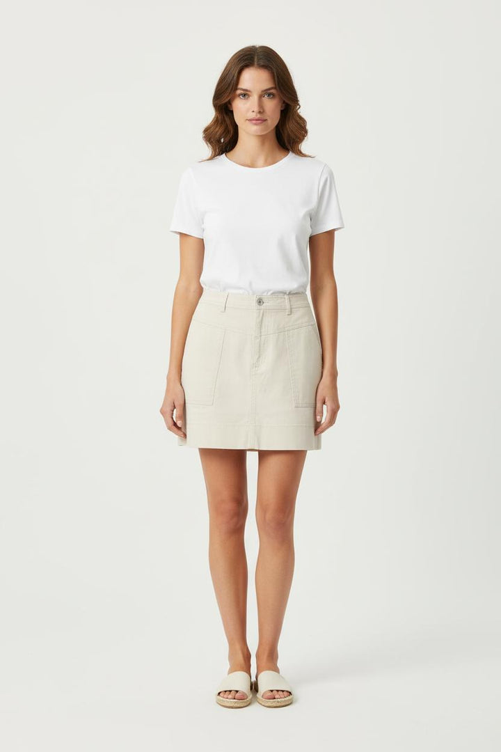 Jupe Courte Beige - Taille S/36 de la marque Grace & Mila | PARAD66267 - Vendu par Paradigme - Image 1