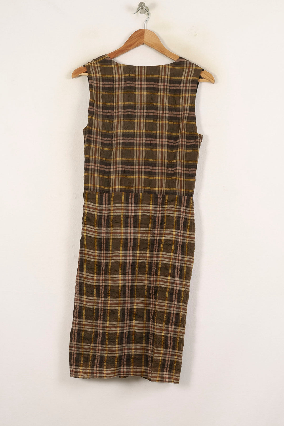 Robe Croisée Marron à Carreaux - Taille S/36 de la marque Vanessa Bruno | PARAD66268 - Vendu par Paradigme - Image 4