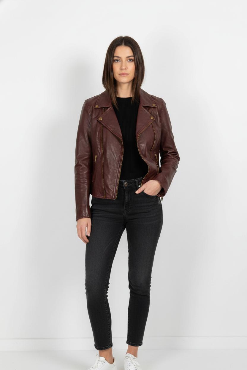 Perfecto Bordeaux - Taille L/40 de la marque Maje | PARAD66299 - Vendu par Paradigme - Image 1