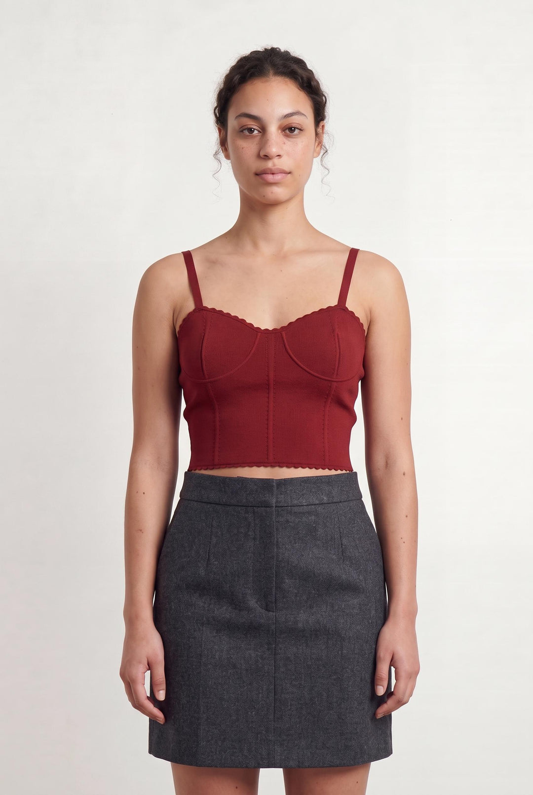 Bustier Bordeaux - Taille L/40 de la marque Sandro | PARAD66313 - Vendu par Paradigme - Image 1