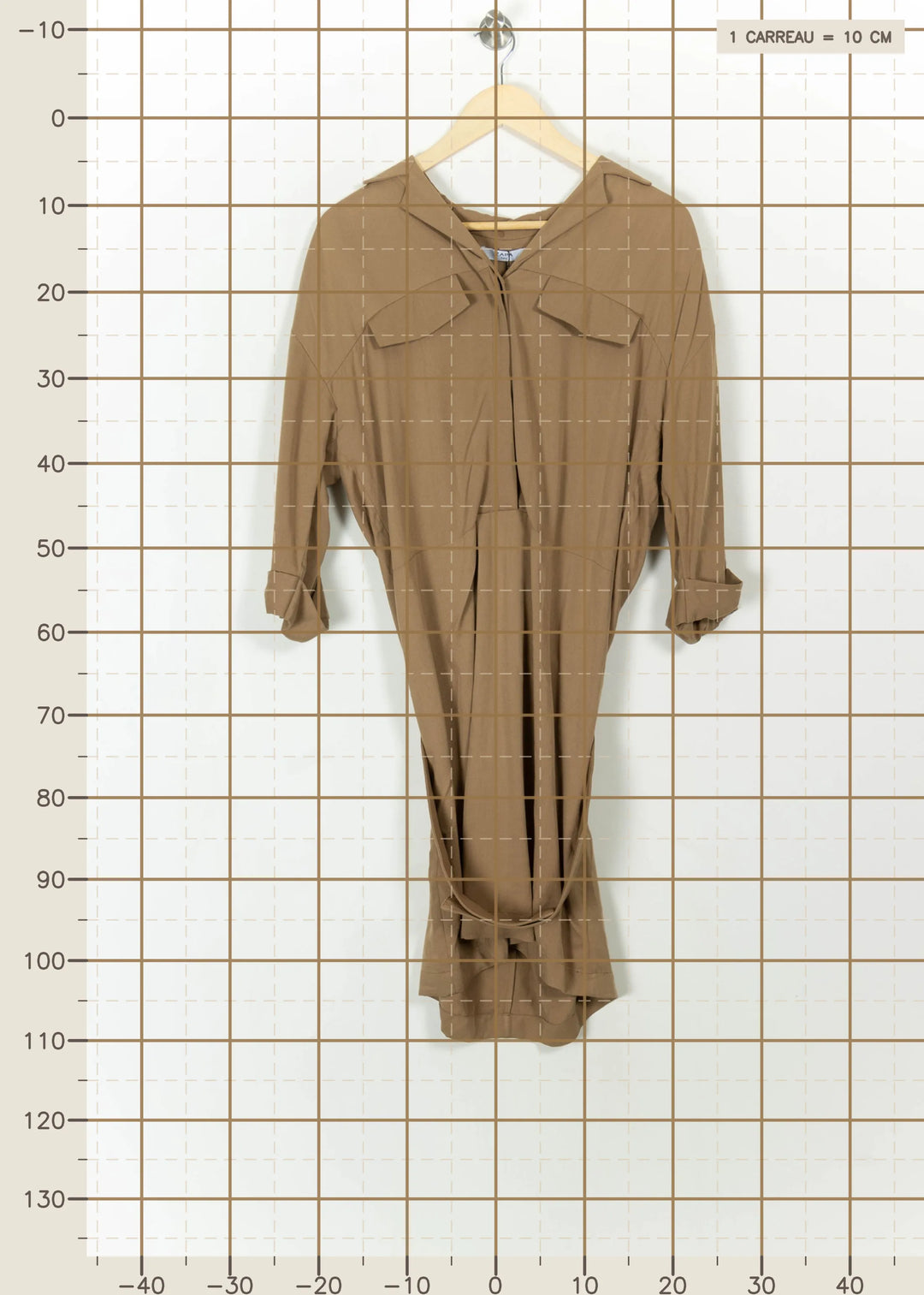 Robe Midi Marron - Taille S/36 de la marque ZAPA | PARAD66318 - Vendu par Paradigme - Image 4