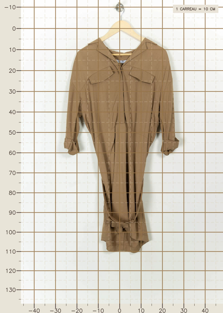 Robe Midi Marron - Taille S/36 de la marque ZAPA | PARAD66318 - Vendu par Paradigme - Image 4