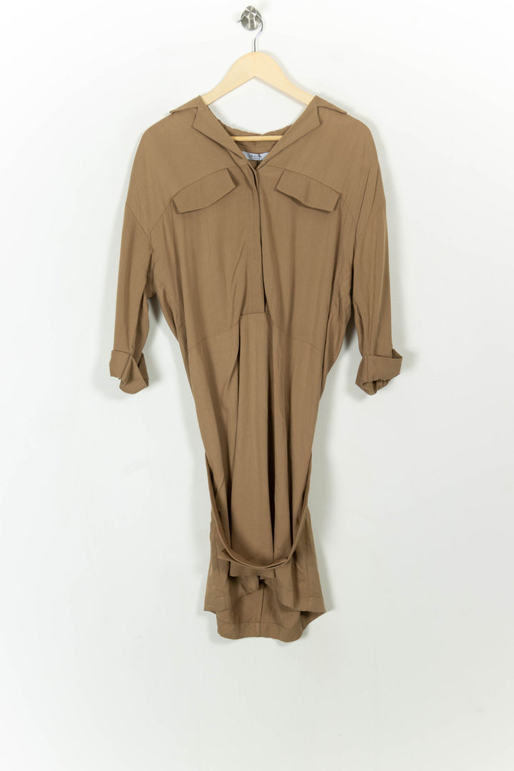 Robe Midi Marron - Taille S/36 de la marque ZAPA | PARAD66318 - Vendu par Paradigme - Image 2