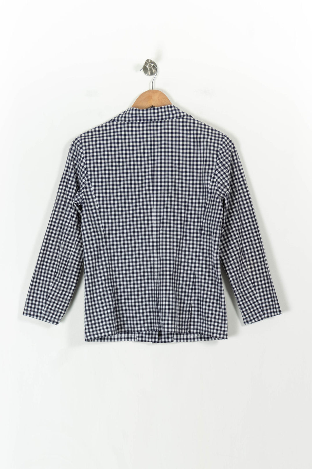 Veste Carreaux Bleu et Blanc - Taille S/36 de la marque Agnès b. | PARAD66319 - Vendu par Paradigme - Image 4