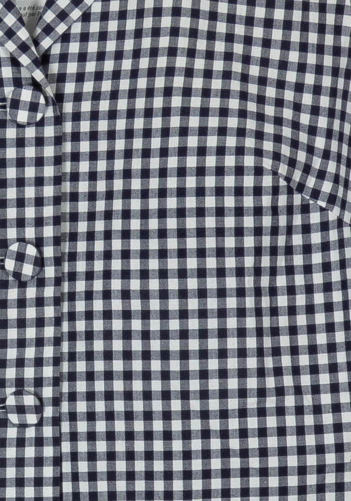 Veste Carreaux Bleu et Blanc - Taille S/36 de la marque Agnès b. | PARAD66319 - Vendu par Paradigme - Image 3
