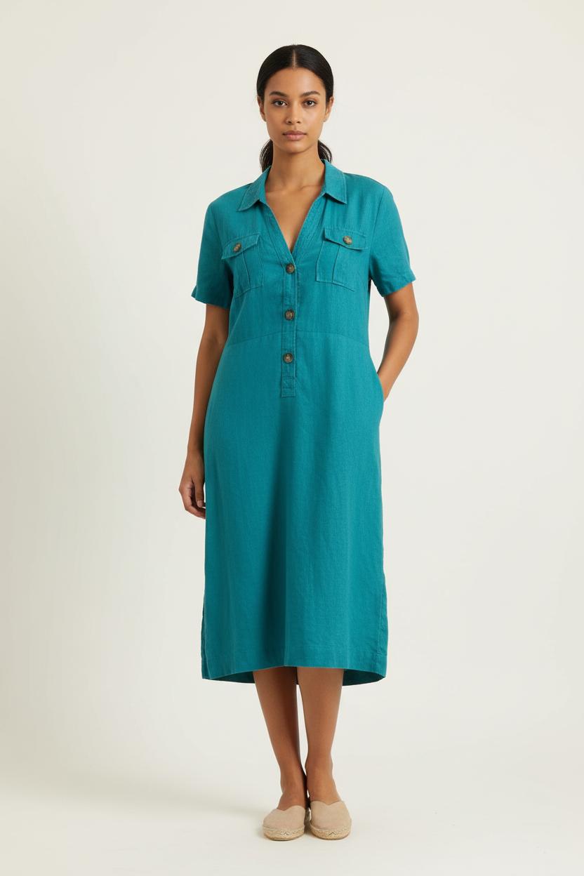 Robe Chemise Bleue - Taille XL/42 de la marque Caroll | PARAD66321 - Vendu par Paradigme - Image 1