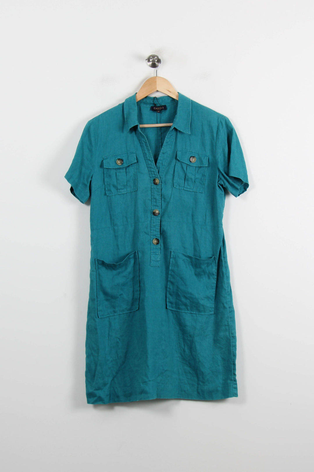 Robe Chemise Bleue - Taille XL/42 de la marque Caroll | PARAD66321 - Vendu par Paradigme - Image 2