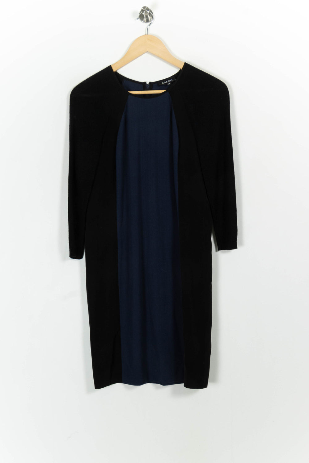 Robe Midi Noire et Bleue - Taille M/38 de la marque Caroll | PARAD66322 - Vendu par Paradigme - Image 2