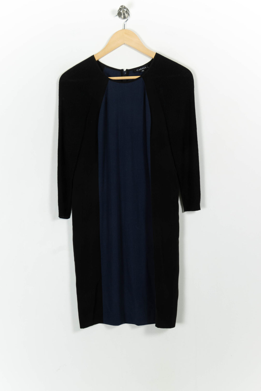 Robe Midi Noire et Bleue - Taille M/38 de la marque Caroll | PARAD66322 - Vendu par Paradigme - Image 2