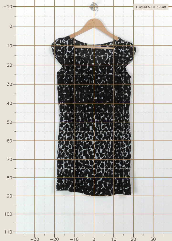 Robe Imprimée Noire et Blanche - Taille S/36 de la marque Gerard Darel | PARAD66335 - Vendu par Paradigme - Image 4