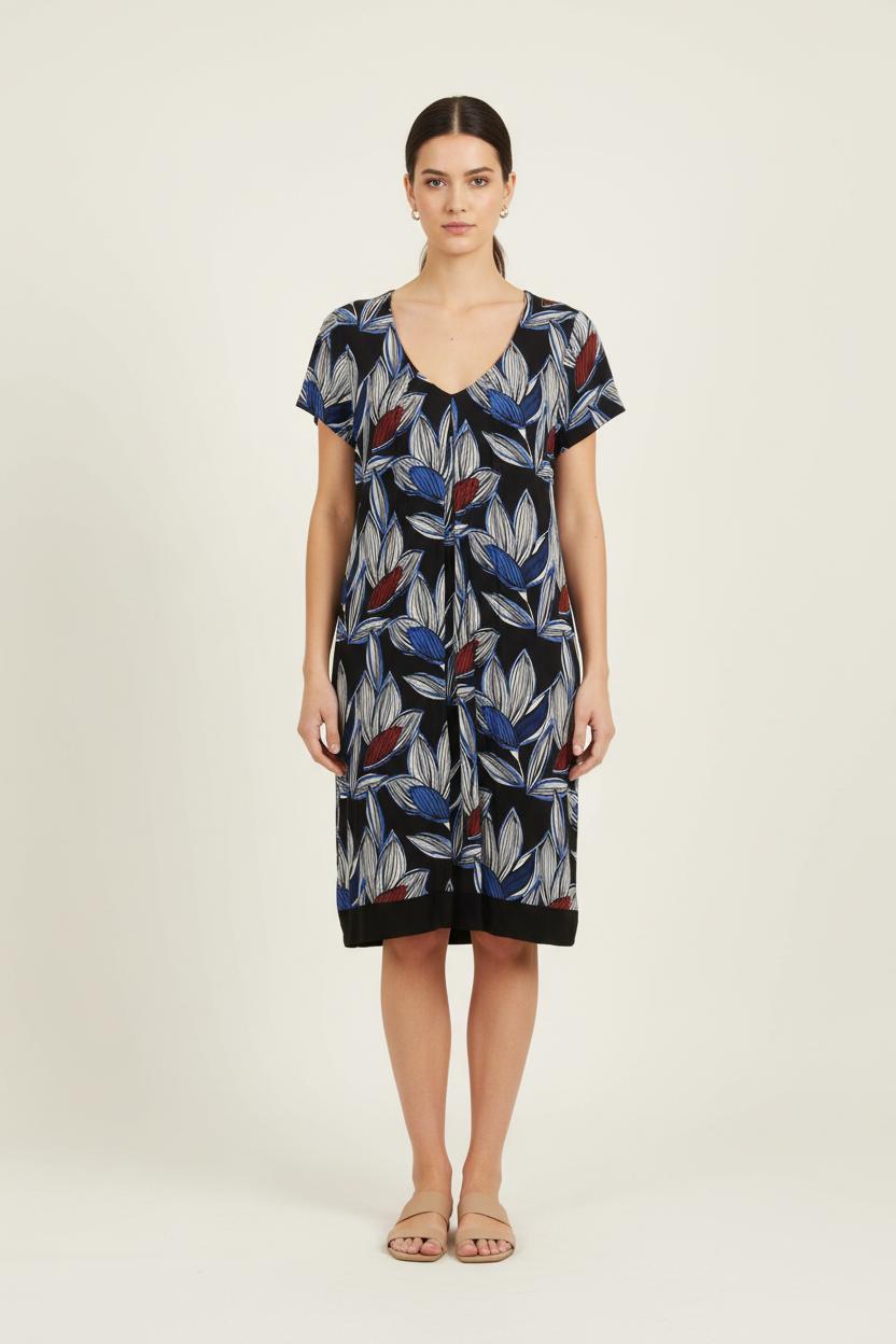 Robe Noire et Multicolore - Taille L/40 de la marque La Fée Maraboutée | PARAD66337 - Vendu par Paradigme - Image 1