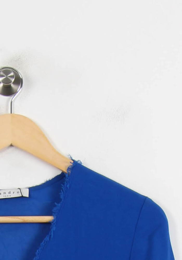 Robe Droite Bleue - Taille S/36 de la marque Sandro | PARAD66338 - Vendu par Paradigme - Image 3