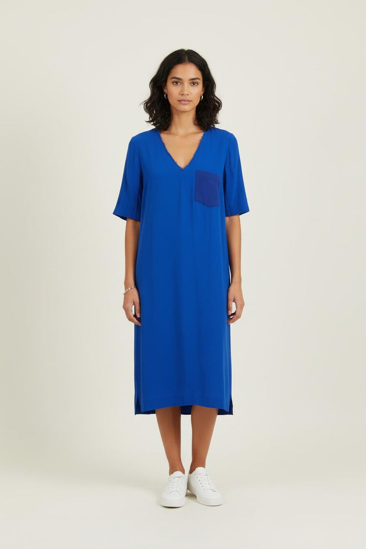 Robe Droite Bleue - Taille S/36 de la marque Sandro | PARAD66338 - Vendu par Paradigme - Image 1