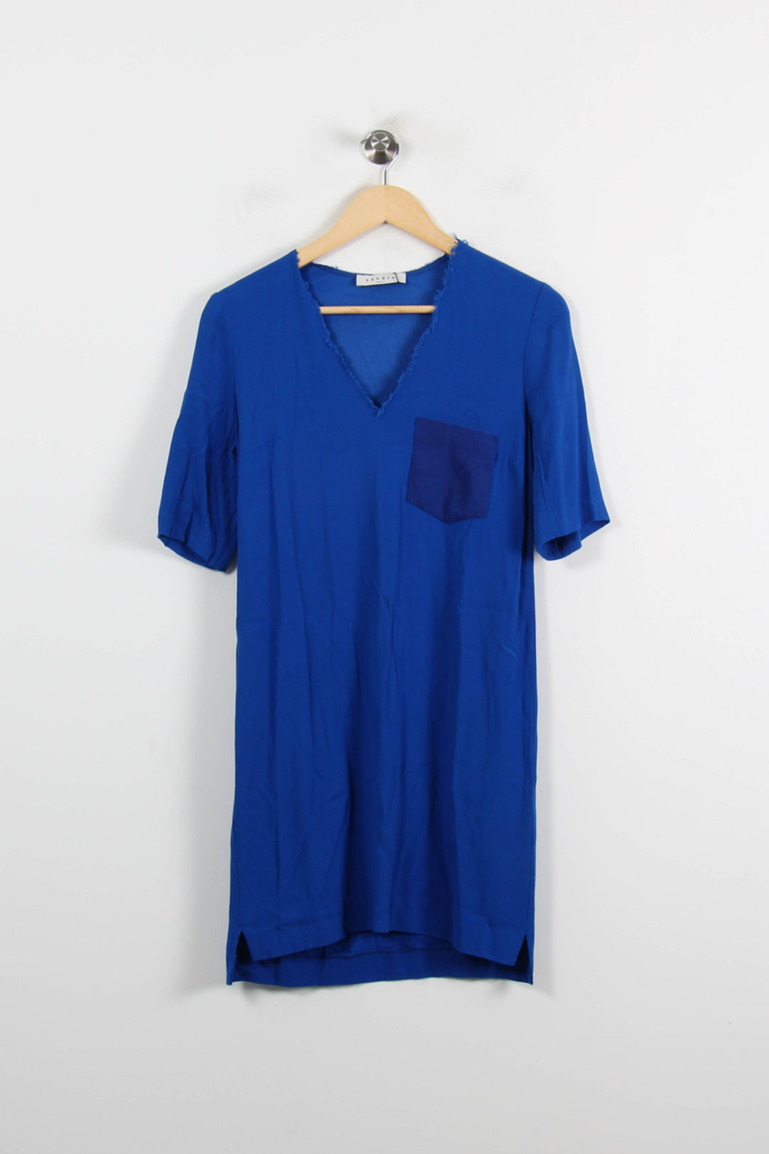 Robe Droite Bleue - Taille S/36 de la marque Sandro | PARAD66338 - Vendu par Paradigme - Image 2