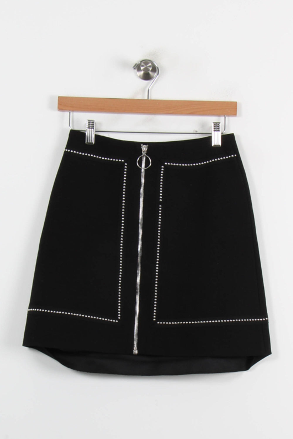 Jupe Zippée Noire - Taille S/36 de la marque Maje | PARAD66340 - Vendu par Paradigme - Image 2