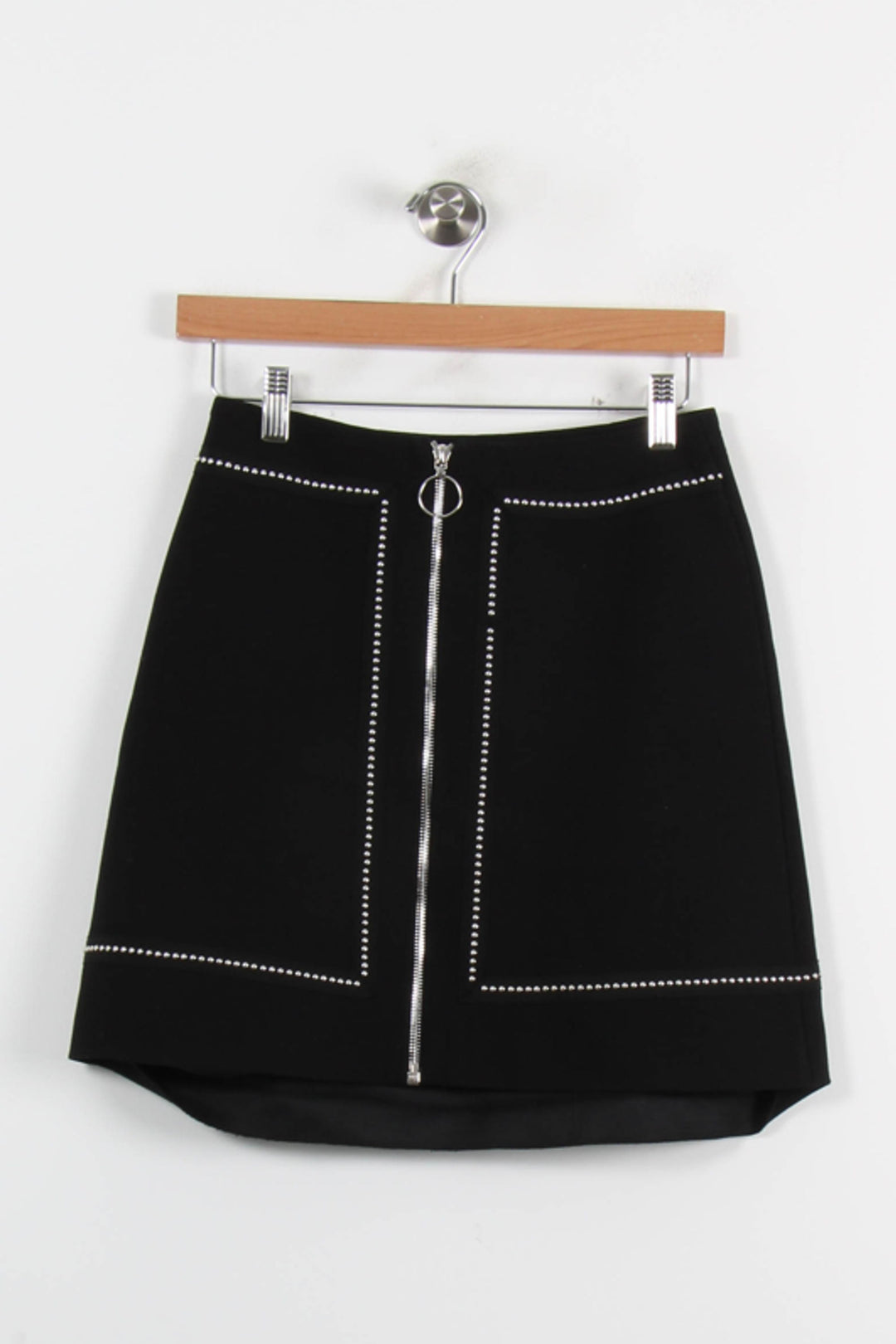 Jupe Zippée Noire - Taille S/36 de la marque Maje | PARAD66340 - Vendu par Paradigme - Image 2