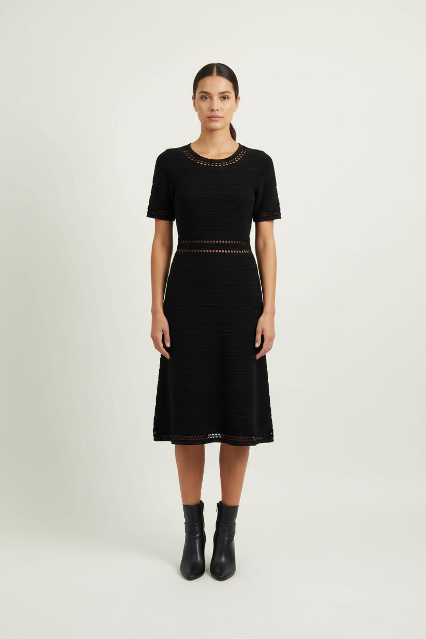 Robe Midi Noire - Taille S/36 de la marque Sandro | PARAD66341 - Vendu par Paradigme - Image 1