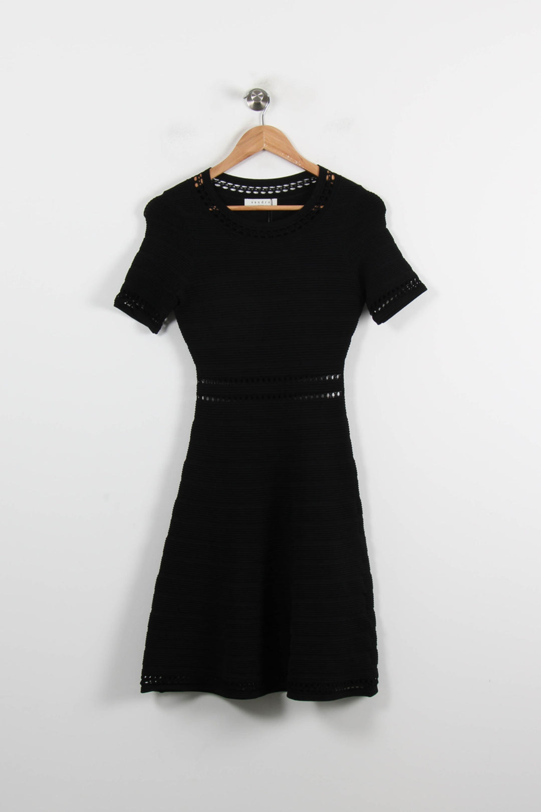 Robe Midi Noire - Taille S/36 de la marque Sandro | PARAD66341 - Vendu par Paradigme - Image 2