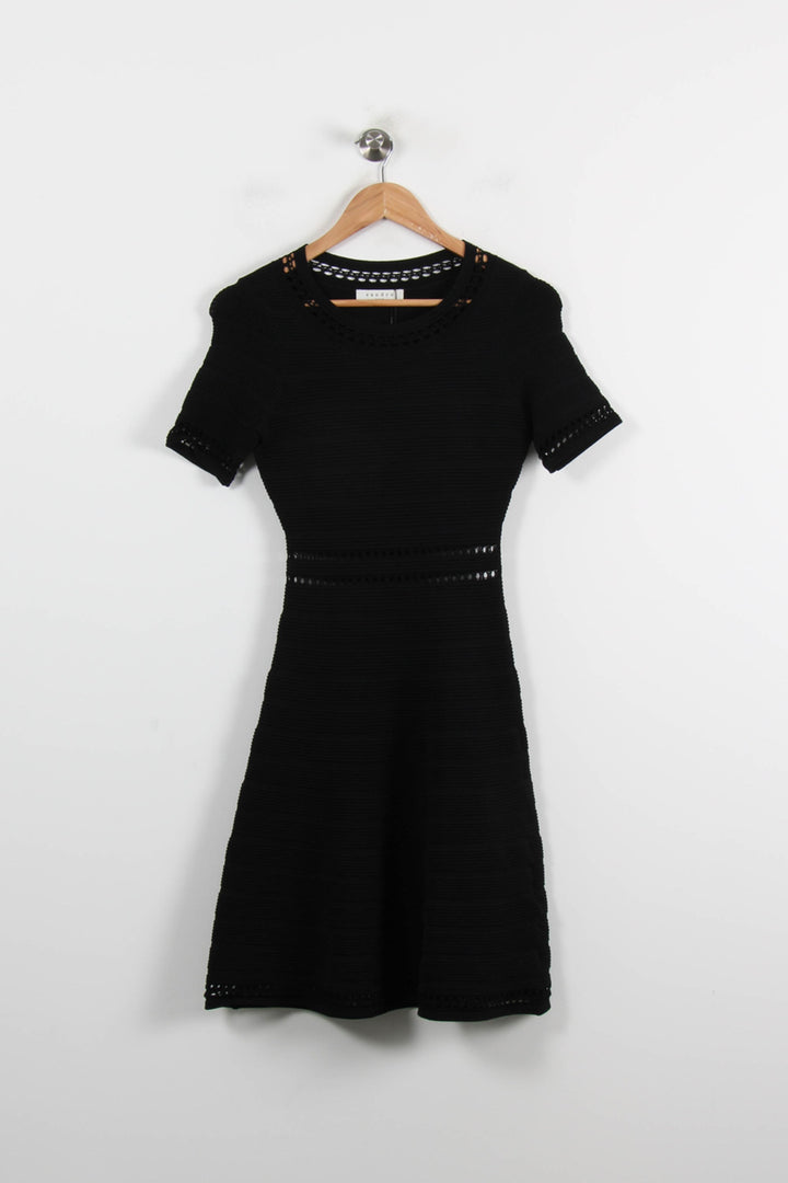 Robe Midi Noire - Taille S/36 de la marque Sandro | PARAD66341 - Vendu par Paradigme - Image 2