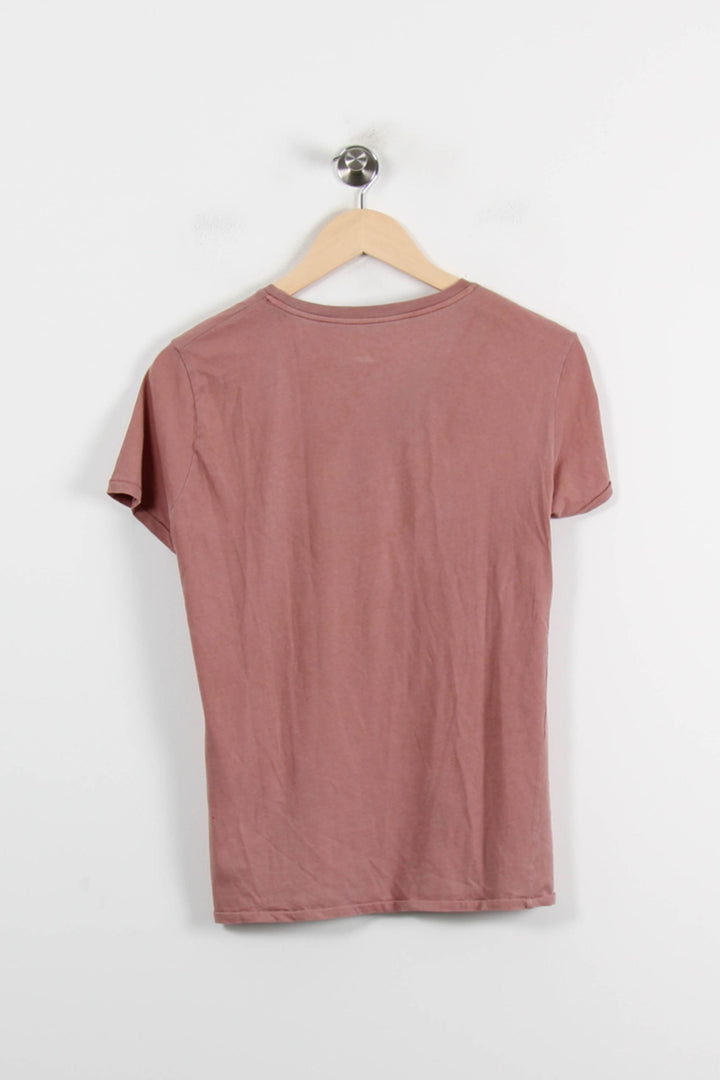 Tee-shirt Rose - Taille S/36 de la marque American Vintage | PARAD66343 - Vendu par Paradigme - Image 4