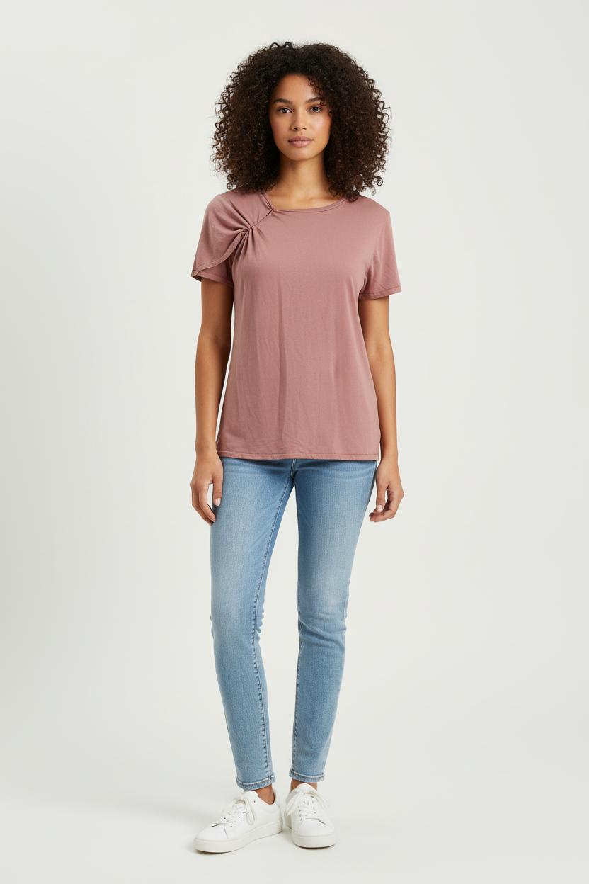 Tee-shirt Rose - Taille S/36 de la marque American Vintage | PARAD66343 - Vendu par Paradigme - Image 1