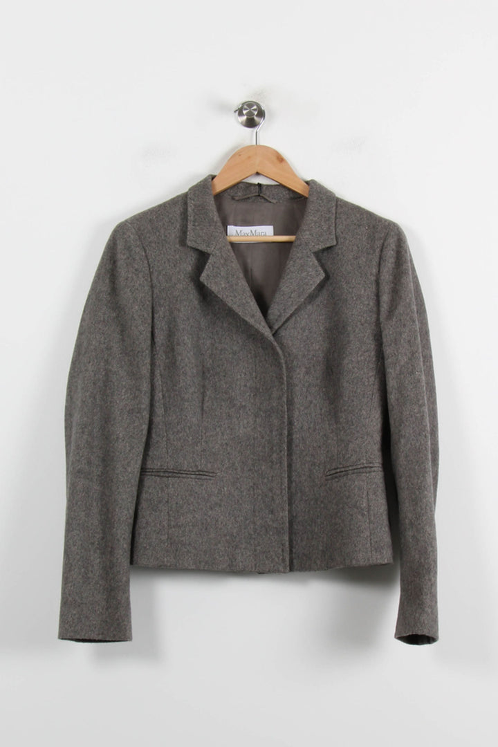 Veste Grise - Taille M/38 de la marque Max Mara | PARAD66361 - Vendu par Paradigme - Image 2