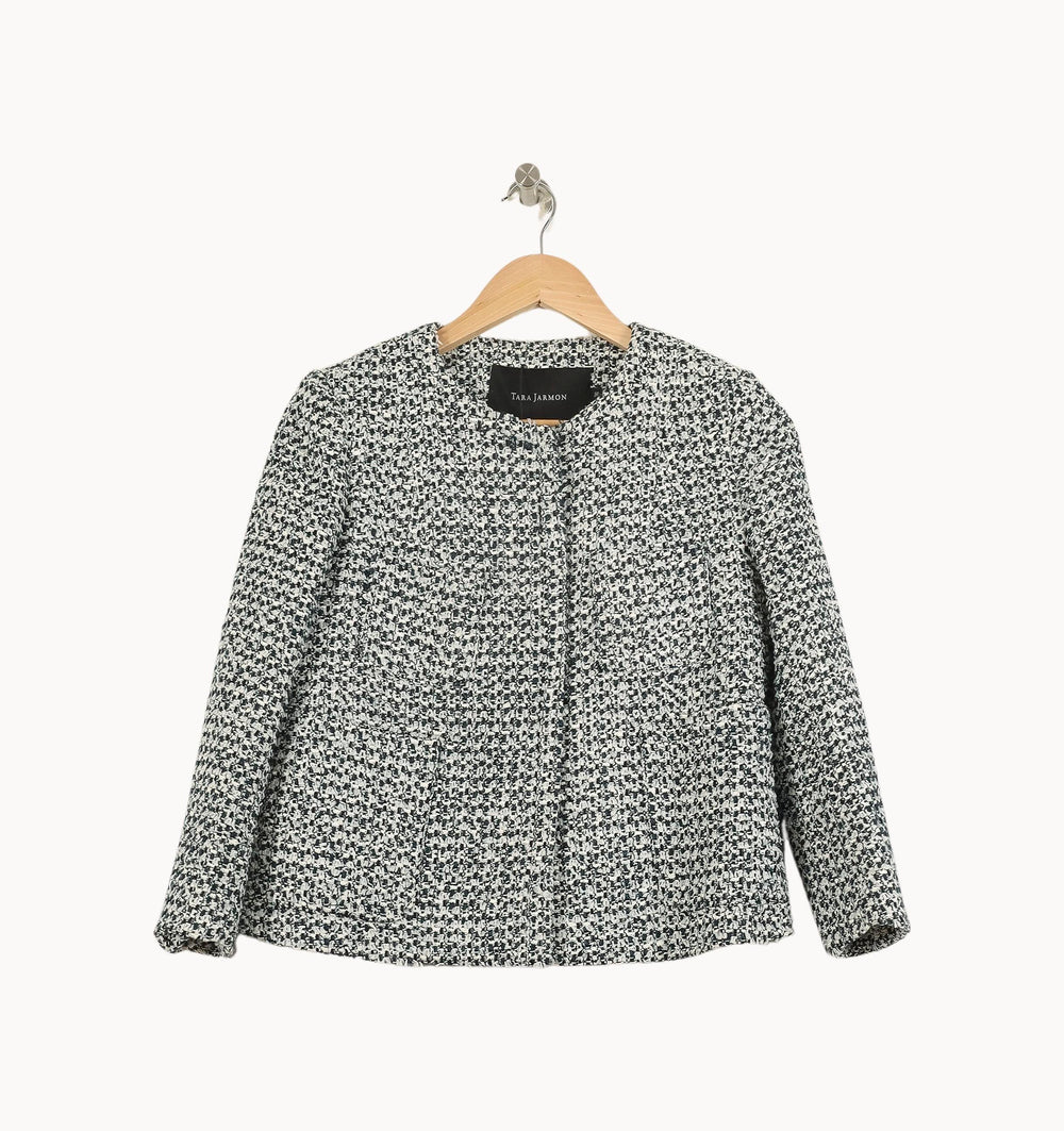 Veste Blanche et Noire - Taille S/36 de la marque Tara Jarmon | PARAD66365 - Vendu par Paradigme - Image 2