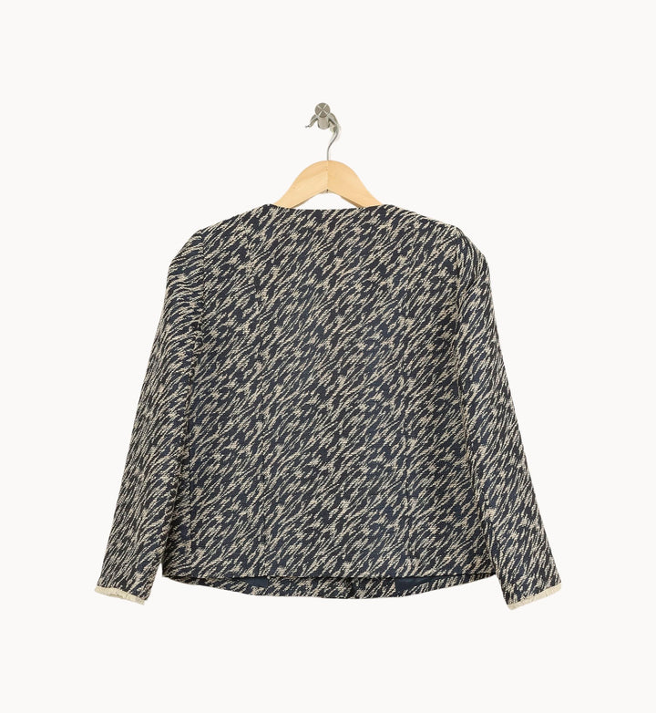 Veste Bleu et Beige - Taille S/36 de la marque Tara Jarmon | PARAD66366 - Vendu par Paradigme - Image 4