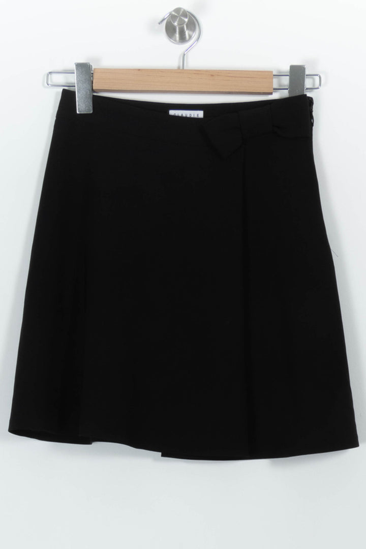 Jupe Courte Noire - Taille XS/34 de la marque Claudie Pierlot | PARAD66370 - Vendu par Paradigme - Image 2