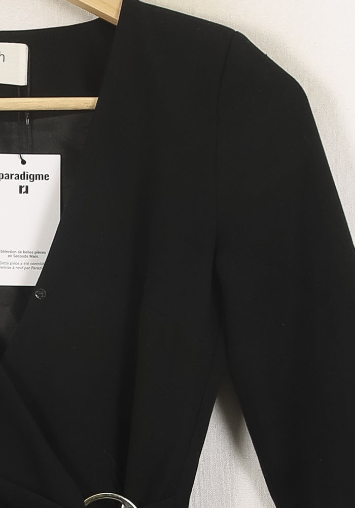 Robe Portefeuille Noire - Taille XS/34 de la marque ba&sh | PARAD66377 - Vendu par Paradigme - Image 3