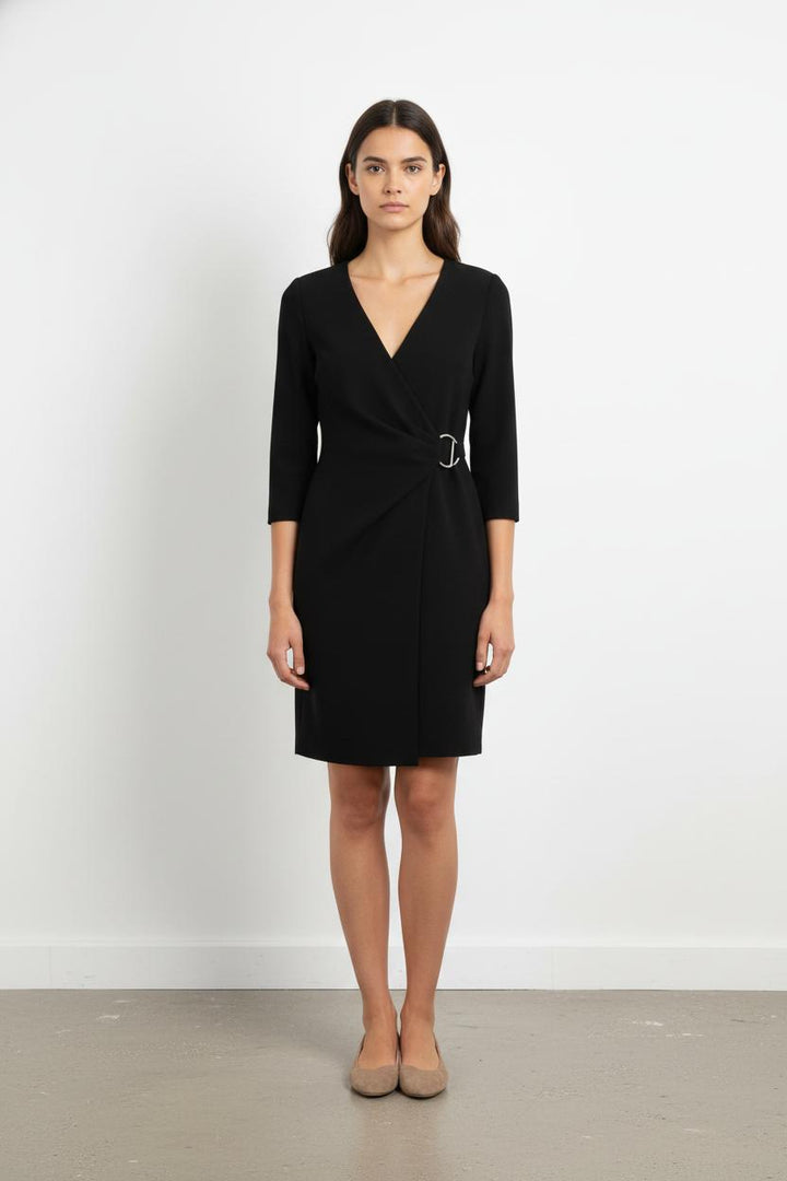 Robe Portefeuille Noire - Taille XS/34